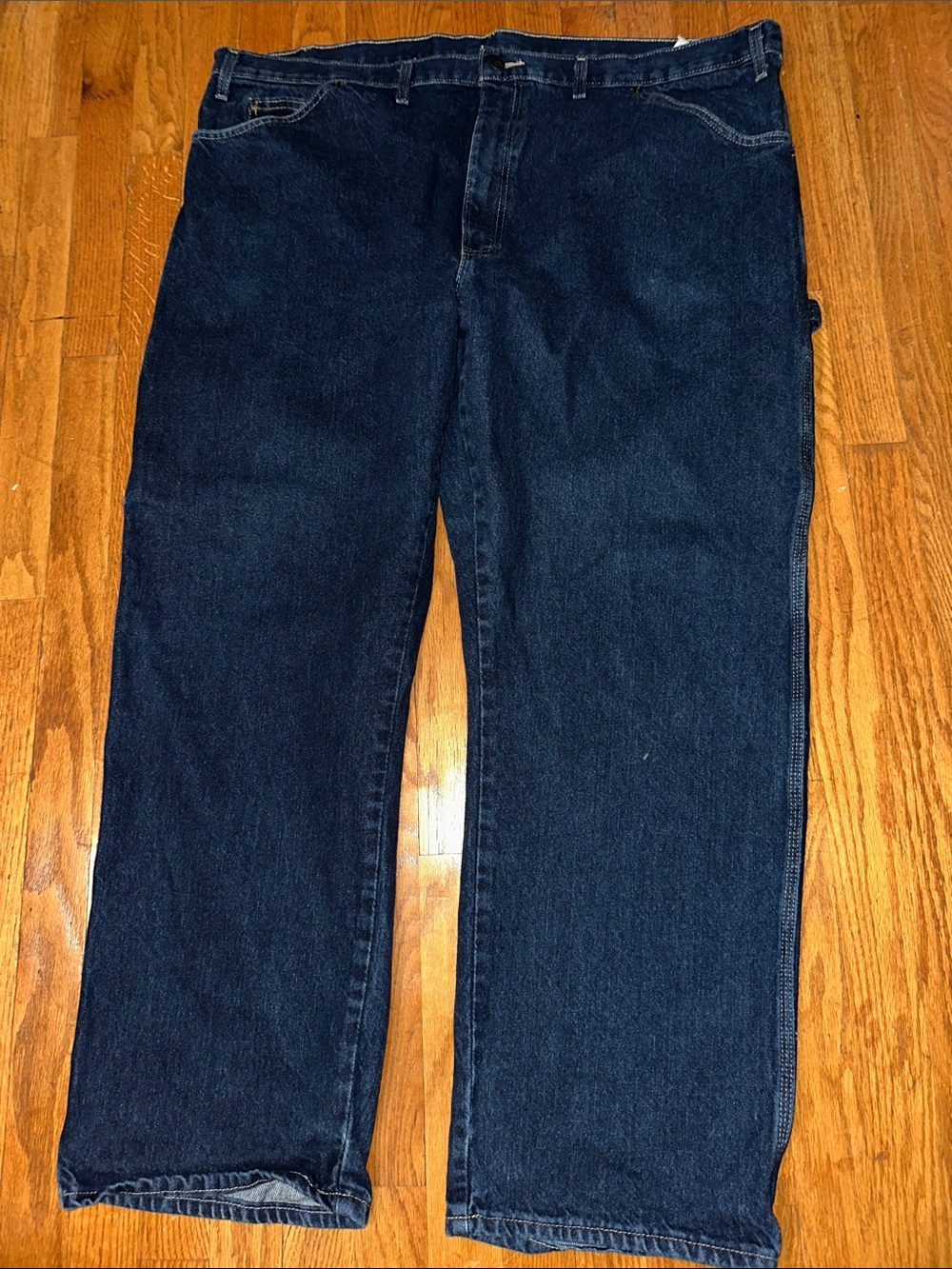 Men's Dickies Dark Blue Denim Jeans - Carpenter Style 46x30 LIKE NEW